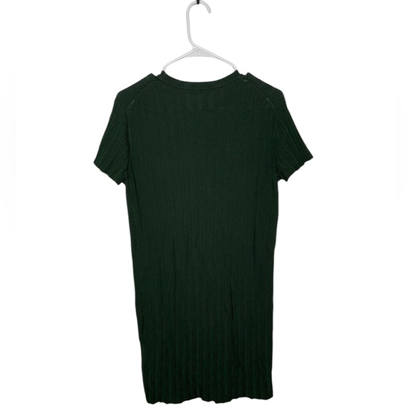 MM Lafleur The Hayden Dress in Evergreen Size Medium Micro Knit Ribbed Cotton - Picture 5 of 8
